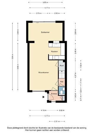 Plattegrond - Fossielenerf 538, 6413 MK Heerlen - Fossielenerf 538 Heerlen - Begane grond 2D.jpg